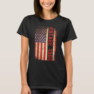 T-shirt Drapeau américain de 63 ans Vintage 1960 63e naiss