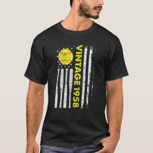 T-shirt Drapeau américain de 64 ans Vintage 1958 64e naiss