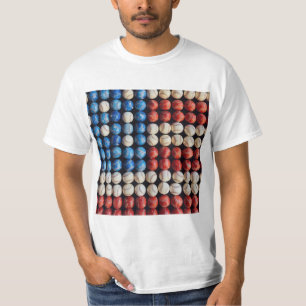 T-shirt Drapeau américain de baseball