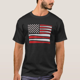 T-shirt Drapeau américain de baseball Vintage Frappe