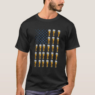 T-shirt Drapeau américain de bière d'artisanat USA 4 juill
