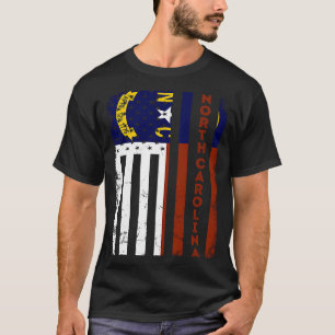 T-shirt Drapeau américain de Caroline du Nord État du Nord