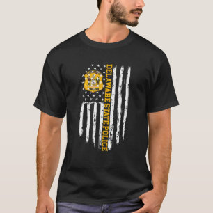 T-shirt Drapeau américain de la police d'État du Delaware