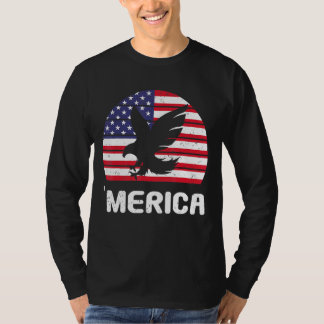 T-shirt Drapeau américain de l'aigle de l'Amérique États-U