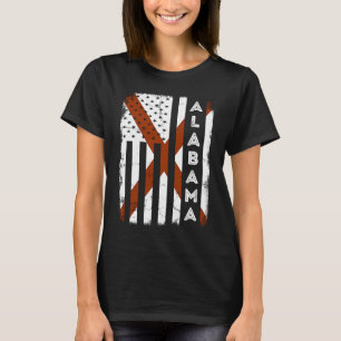 T-shirt Drapeau américain de l'Alabama Drapeau de l'État d