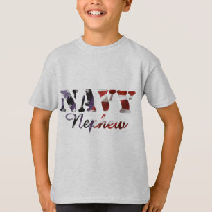 T-shirt Drapeau américain de neveu de marine