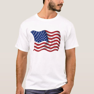 T-shirt drapeau américain de ondulation des USA