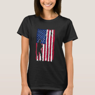 T-shirt Drapeau américain de pêche Jour patriotique du 4 j