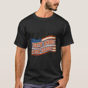 T-shirt Drapeau américain de Perth Am City New Jersey