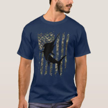 Drapeau américain de poisson Pêche Camouflée