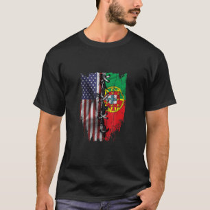 T-shirt Drapeau américain de Portugal Roots portugais cult