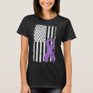 T-shirt Drapeau américain de sensibilisation à la maladie