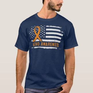 T-shirt Drapeau américain de sensibilisation au TDAH - Rub