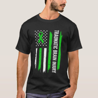 T-shirt Drapeau américain de sensibilisation aux lésions c