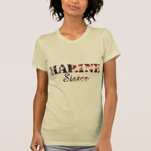 T-shirt Drapeau américain de soeur marine
