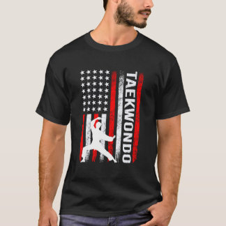 T-shirt Drapeau américain de Taekwondo USA | Sport d'arts