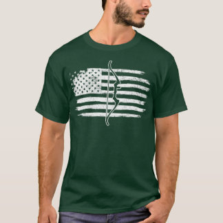 T-shirt Drapeau américain de tir à l'arc