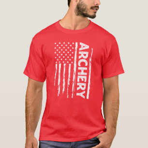 T-shirt Drapeau américain de tir à l'arc