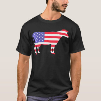 T-shirt Drapeau américain de vache drôle 4 juillet Amériqu