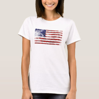 T-shirt Drapeau américain déchiré et disparu