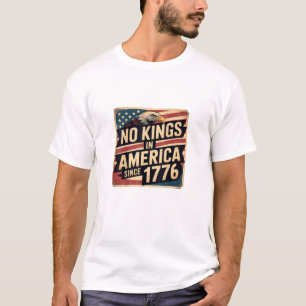 T-shirt Drapeau américain Décor Pas de rois en Amérique de