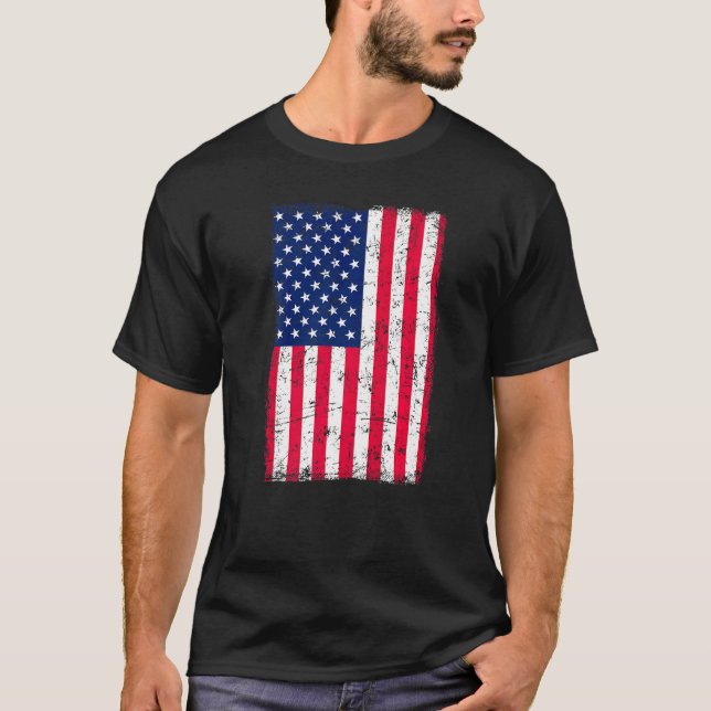 T-shirt Drapeau américain déçu Amérique patriotique US 4e (Devant)