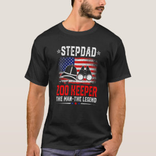 T-shirt Drapeau Américain Dérangé Stepdad Zoo Garder Le Le