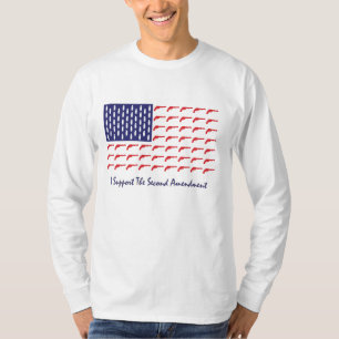 T-shirt Drapeau américain des armes à feu-de-pistolet