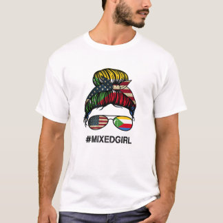 T-shirt Drapeau américain des Comores - USA Comorians Mess