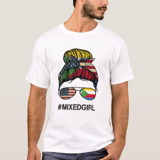 T-shirt Drapeau américain des Comores - USA Comorians Mess
