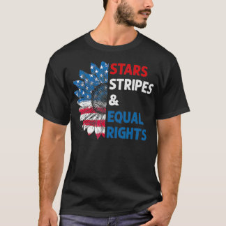 T-shirt Drapeau américain des étoiles féministes à égalité