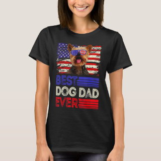 T-shirt Drapeau américain des Mens Best Yorkshire Terrier 
