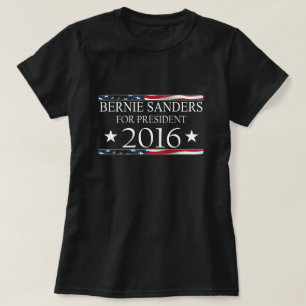 T-shirt Drapeau américain des ponceuses 2016 de Bernie