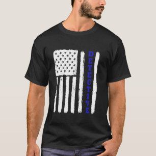 T-shirt Drapeau américain détective bleu Cope Suprise Vint