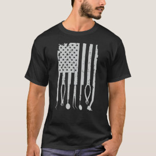 T-shirt Drapeau américain d'hygiéniste dentaire patriote