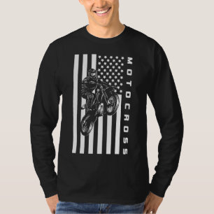 T-shirt Drapeau américain Dirt Vélo Motocross Appareils - 