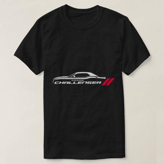 T-shirt Drapeau américain Dodge Challenger Muscle 4juillet (Design devant)