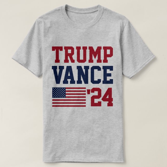 T-shirt Drapeau américain Donald Trump JD Vance 2024 (Design devant)