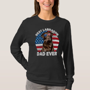 T-shirt Drapeau américain Drapeau Brown Chocolat La