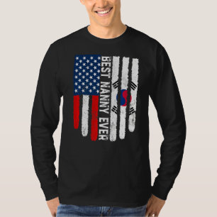 T-shirt Drapeau américain Drapeau de Corée du Sud Meilleur
