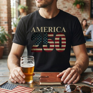 T-shirt Drapeau américain du 250e anniversaire