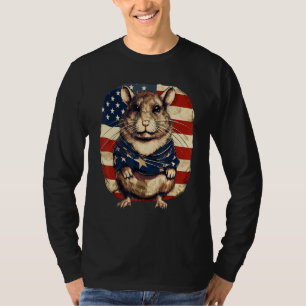 T-shirt Drapeau américain du 4 juillet Gerbille 1