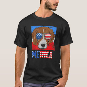 T-shirt Drapeau américain du chien beagle Patriotic 4 juil