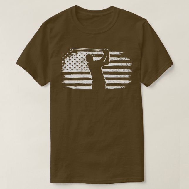 T-shirt Drapeau américain du golf (Design devant)