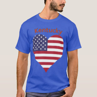 T-shirt Drapeau américain du Kentucky Heart géant