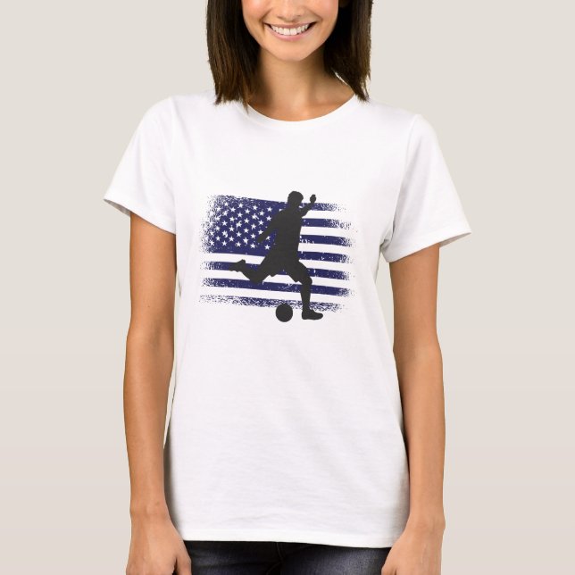 T-shirt Drapeau américain du maillot de football américain (Devant)