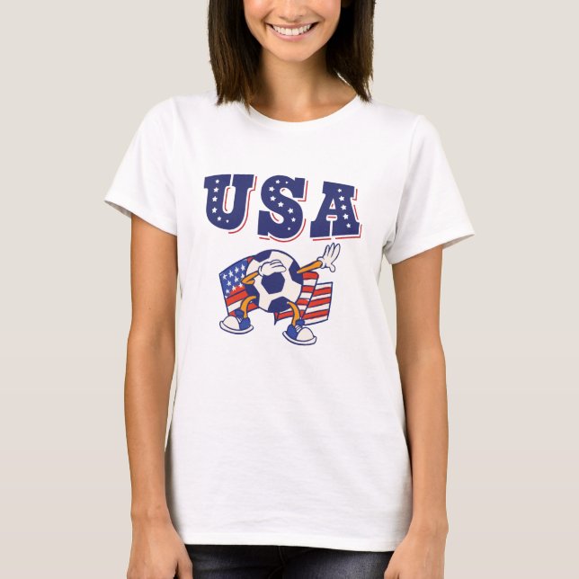 T-shirt Drapeau américain du maillot de football américain (Devant)