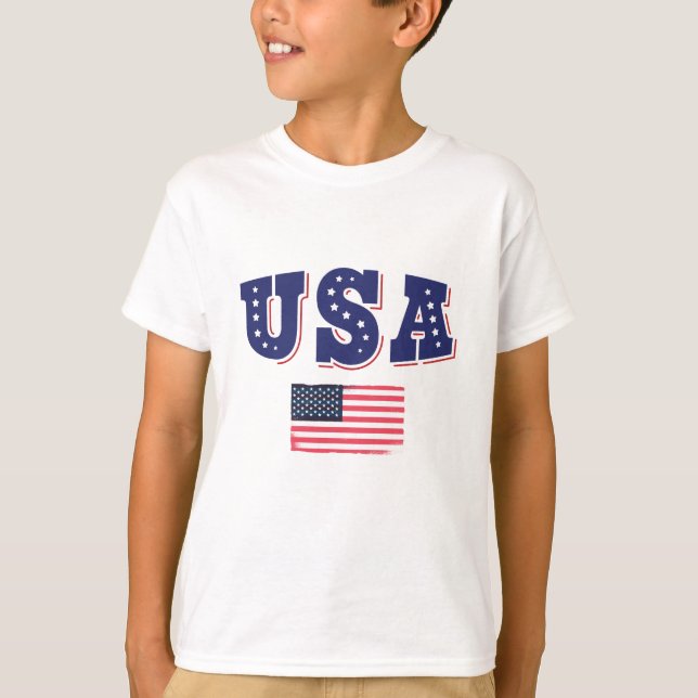T-shirt Drapeau américain du maillot de football américain (Devant)