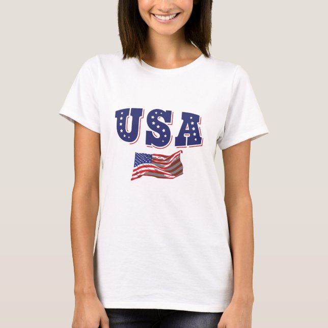 T-shirt Drapeau américain du maillot de football américain (Devant)