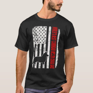 T-shirt Drapeau américain du meilleur Cardigan Welsh Corgi